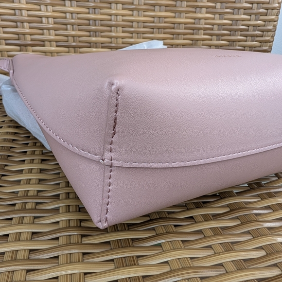 Samara Anthropologie Peony Pink Vegan Leather Medium Crossbody Shoulder Bag NWOT - Picture 10 of 16